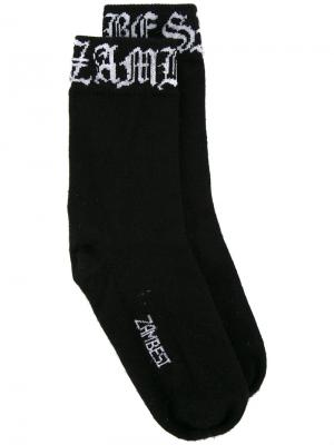 Носки с логотипом Zambesi. Цвет: чёрный