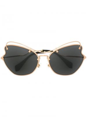 Солнцезащитные очки Scenique Miu Eyewear. Цвет: металлический