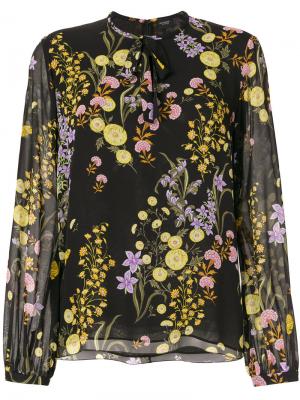 Блузка с цветочным принтом Giambattista Valli. Цвет: чёрный