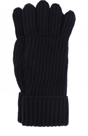 Кашемировые вязаные перчатки Johnstons Of Elgin. Цвет: темно-синий