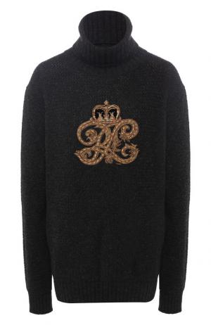 Кашемировый пуловер с вышитым логотипом бренда Ralph Lauren. Цвет: темно-серый