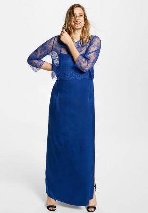 Платье Violeta by Mango. Цвет: синий