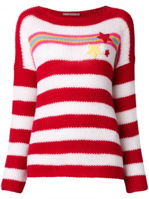 Полосатый свитер Ermanno Scervino. Цвет: белый