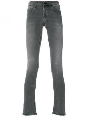 Классические джинсы кроя скинни Dondup. Цвет: серый