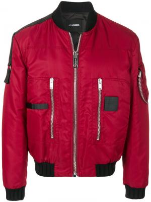Куртка-бомбер Les Hommes. Цвет: красный