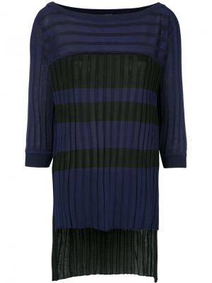 Striped knit top Gloria Coelho. Цвет: чёрный
