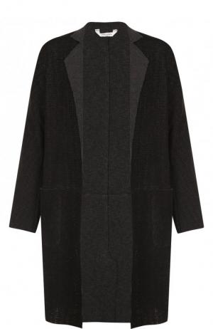 Кожаное пальто с отложным воротником Giorgio Brato. Цвет: черный