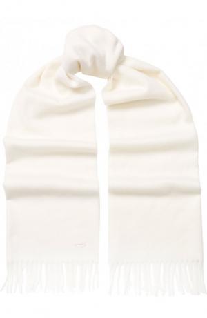 Кашемировый шарф Grande Unita с бахромой Loro Piana. Цвет: белый