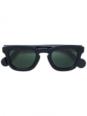 Солнцезащитные очки в квадратной оправе Moncler Eyewear. Цвет: чёрный