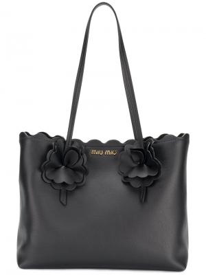 Shoulder shopping bag Miu. Цвет: чёрный