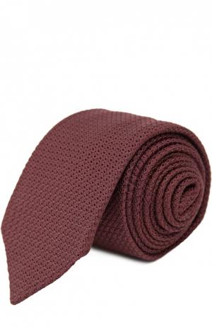 Шелковый вязаный галстук Lanvin. Цвет: бордовый