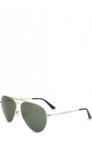 Солнцезащитные очки Balenciaga. Цвет: золотой