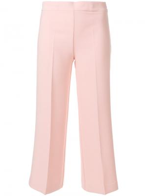Укороченные брюки прямого кроя P.A.R.O.S.H.. Цвет: розовый и фиолетовый