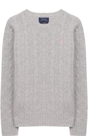 Пуловер из смеси шерсти и кашемира Polo Ralph Lauren. Цвет: серый