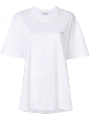 Logo printed cocoon T-shirt Balenciaga. Цвет: белый