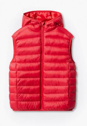 Жилет утепленный Mango Kids. Цвет: красный