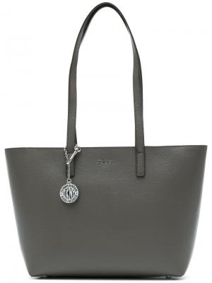 Средняя сумка-шоппер Donna Karan. Цвет: серый