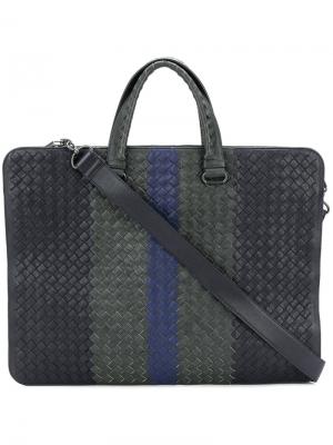 Плетеная сумка для ноутбука Bottega Veneta. Цвет: чёрный