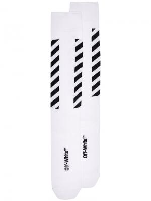 Носки с логотипом Off-White. Цвет: белый