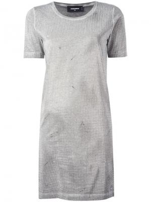 Платье-футболка Dsquared2. Цвет: серый