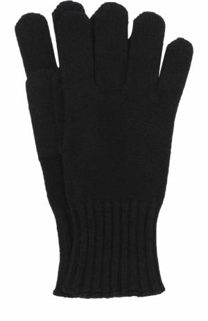 Кашемировые вязаные перчатки Cruciani. Цвет: черный