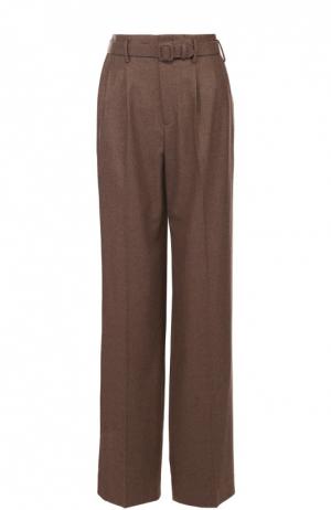 Широкие брюки с завышенной талией и поясом Ralph Lauren. Цвет: светло-коричневый