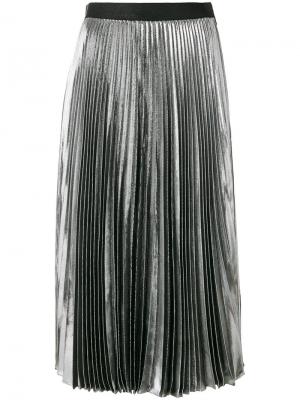 Плиссированная юбка Christopher Kane. Цвет: металлический