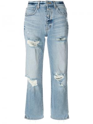 Свободные укороченные джинсы Adaptation. Цвет: синий