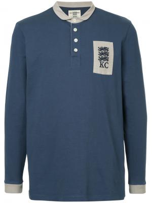Рубашка-поло с длинными рукавами логотипом Kent & Curwen. Цвет: синий