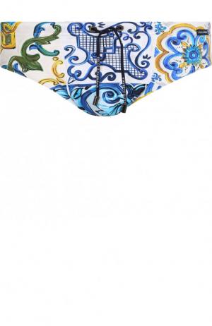 Плавки с принтом Dolce & Gabbana. Цвет: разноцветный