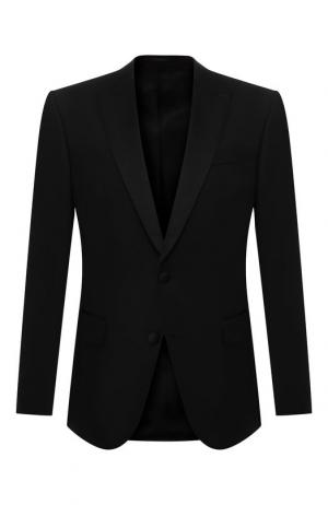 Однобортный пиджак из хлопка BOSS. Цвет: черный
