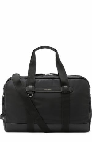 Спортивная сумка Mediterraneo с плечевым ремнем Dolce & Gabbana. Цвет: черный