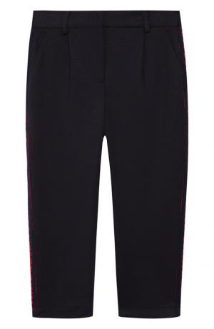 Шерстяные брюки с лампасами Dolce & Gabbana. Цвет: темно-синий