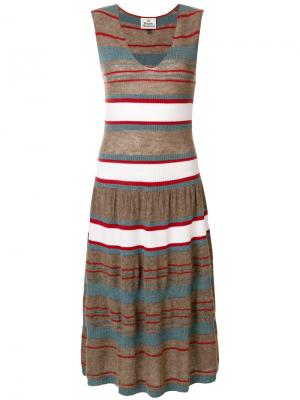 Трикотажное платье без рукавов Vivienne Westwood. Цвет: коричневый