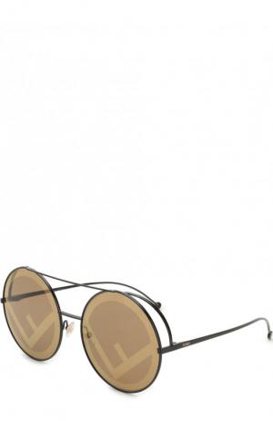 Солнцезащитные очки Fendi. Цвет: золотой
