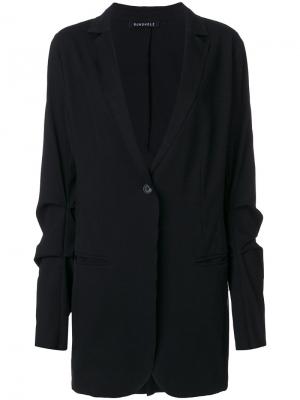 Пиджак со сборками на рукавах Rundholz. Цвет: чёрный