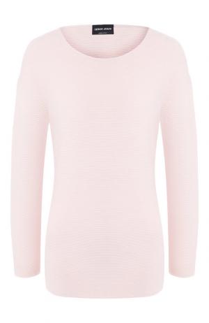 Пуловер с круглым вырезом Giorgio Armani. Цвет: светло-розовый
