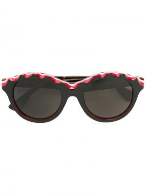Солнцезащитные очки Mona Zigzag Retrosuperfuture. Цвет: чёрный