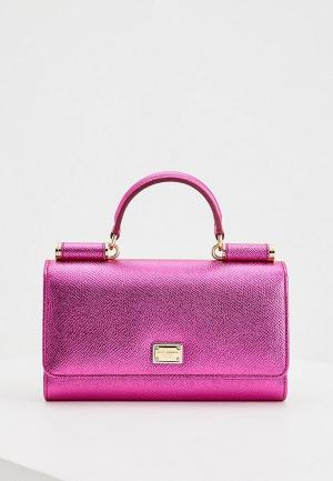 Сумка Dolce&Gabbana. Цвет: розовый