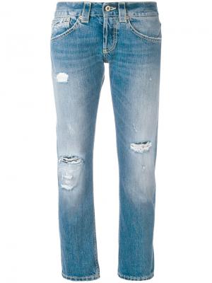 Рваные джинсы-бойфренды Dondup. Цвет: синий
