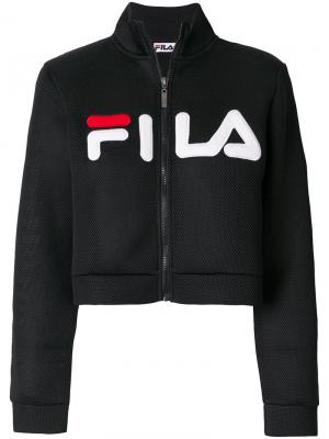 Укороченная спортивная куртка Fila. Цвет: чёрный
