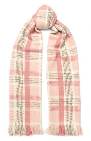Кашемировый шарф с бахромой Loro Piana. Цвет: розовый