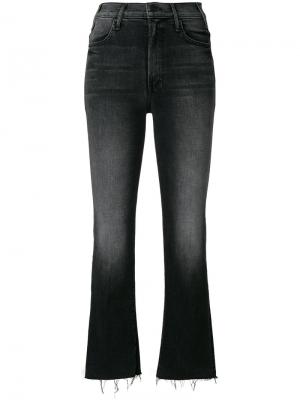 Укороченные джинсы с бахромой  Hustler Mother. Цвет: чёрный