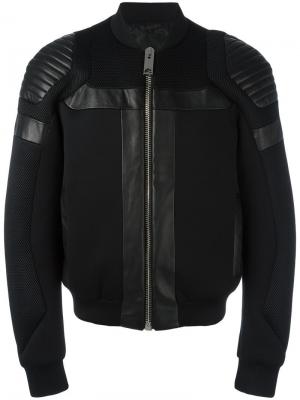 Куртка бомбер с панельным дизайном Les Hommes. Цвет: чёрный