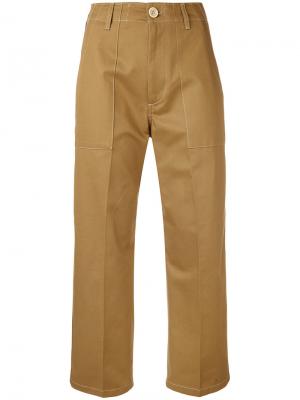 Укороченные брюки Golden Goose Deluxe Brand. Цвет: телесный