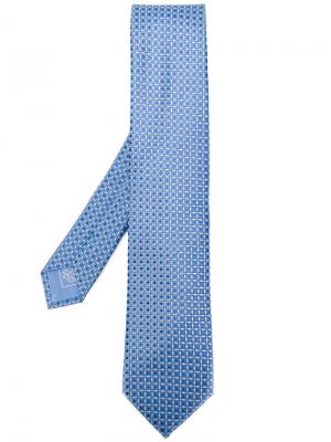 Жаккардовый галстук Brioni. Цвет: синий