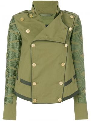 Пиджак в стиле милитари Mr & Mrs Italy. Цвет: зелёный