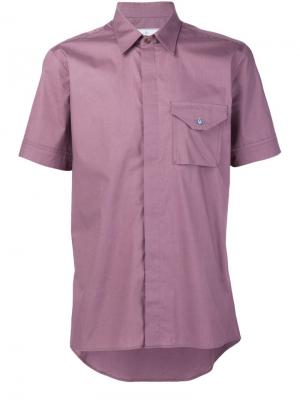 Рубашка с вышивкой Orb на кармане Vivienne Westwood Man. Цвет: розовый и фиолетовый