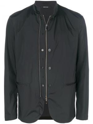 Band collar jacket Giorgio Armani. Цвет: синий