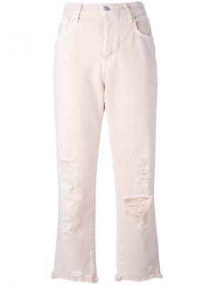 Укороченные джинсы Ivy J Brand. Цвет: розовый и фиолетовый